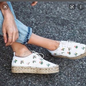 Saint Laurent floral espadrilles